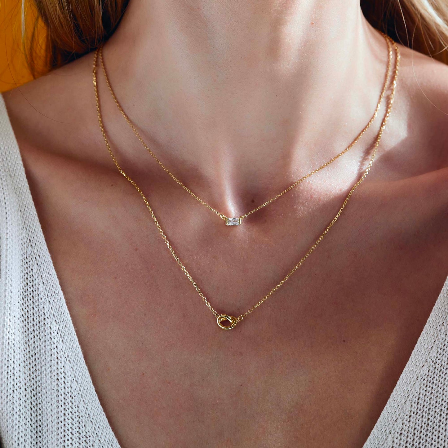 Amere Pearl Baguette Necklace