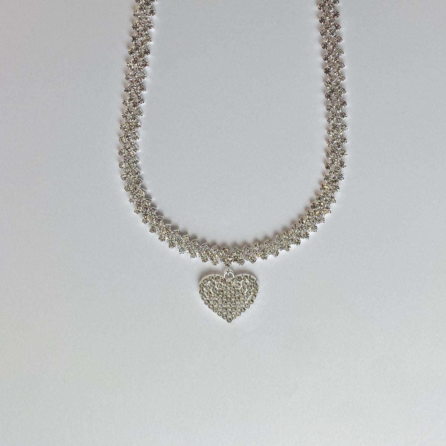 Elegant Zirconia Inlay Double Tennis Necklace