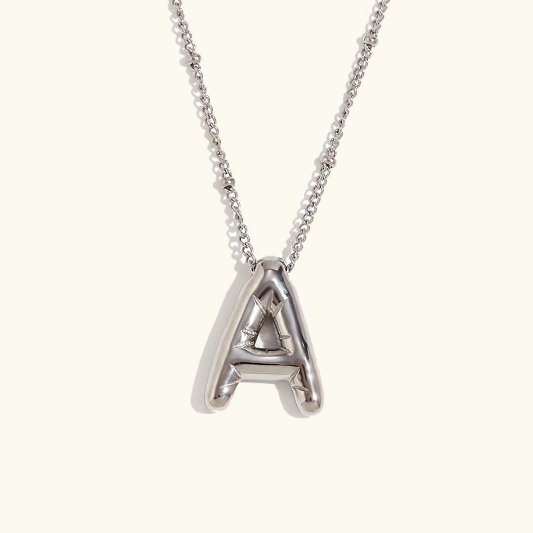 Personalized Gold Ball d'Or Initial Necklace