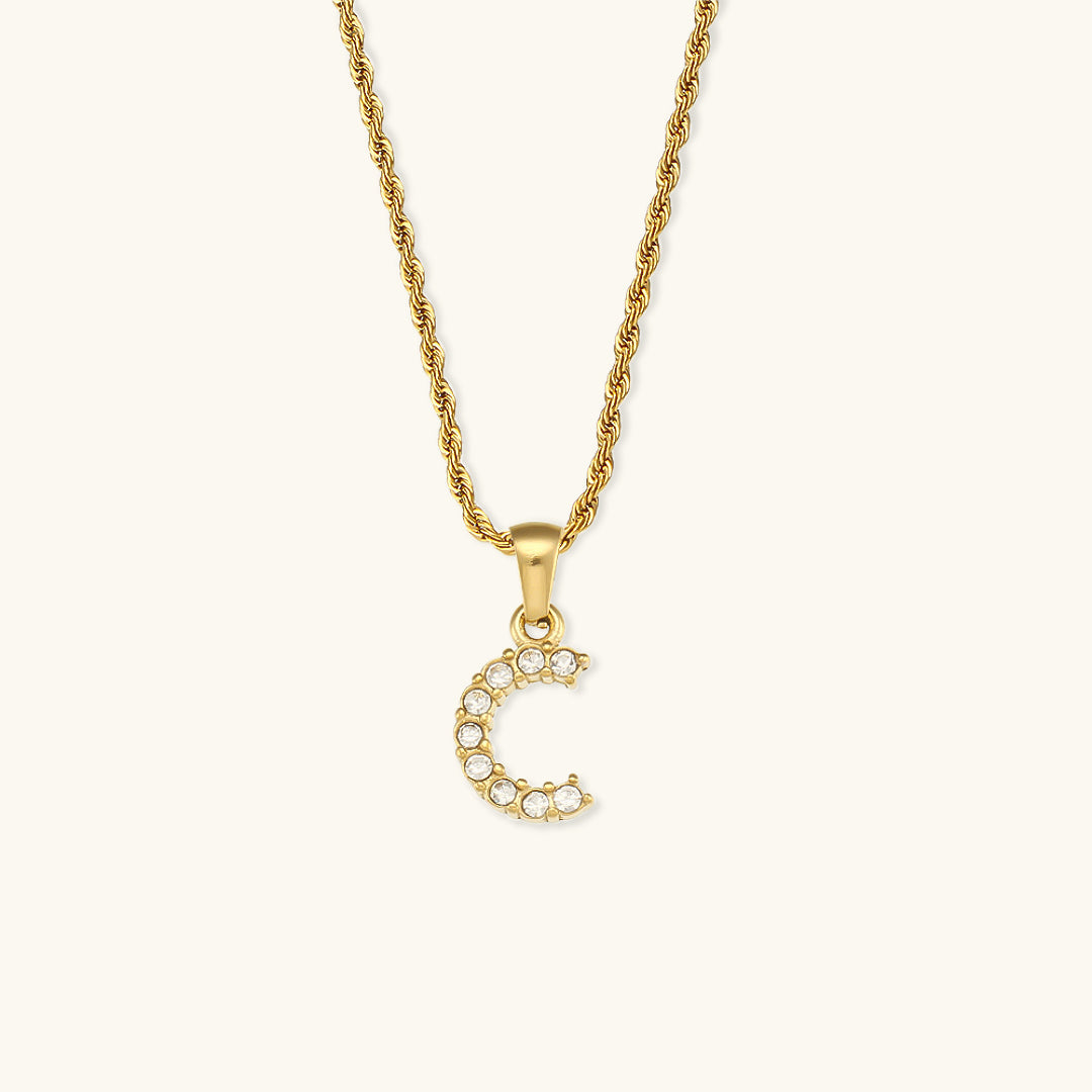 Maeve Personalized Diamond Letter Initial Necklace