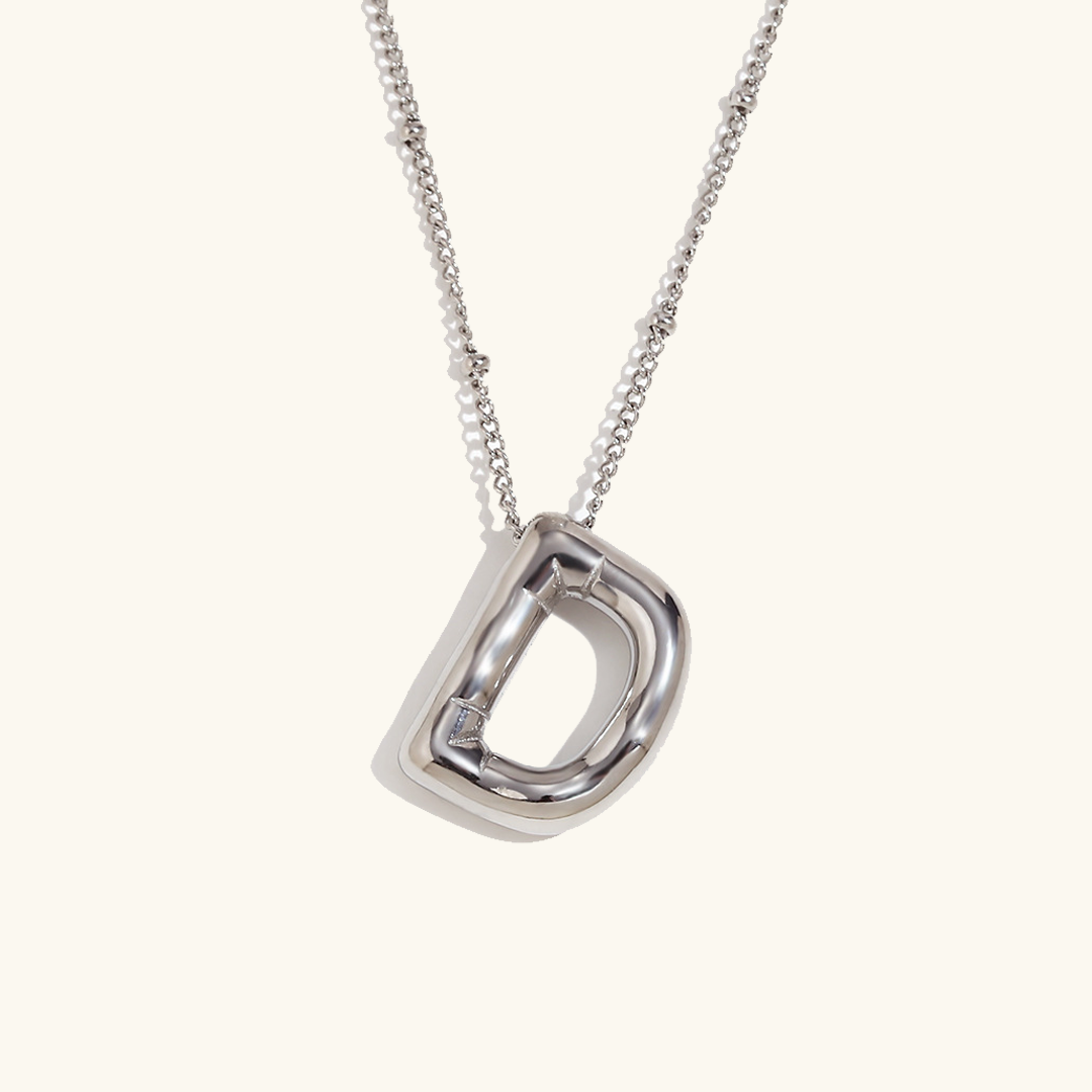 Personalized Gold Ball d'Or Initial Necklace