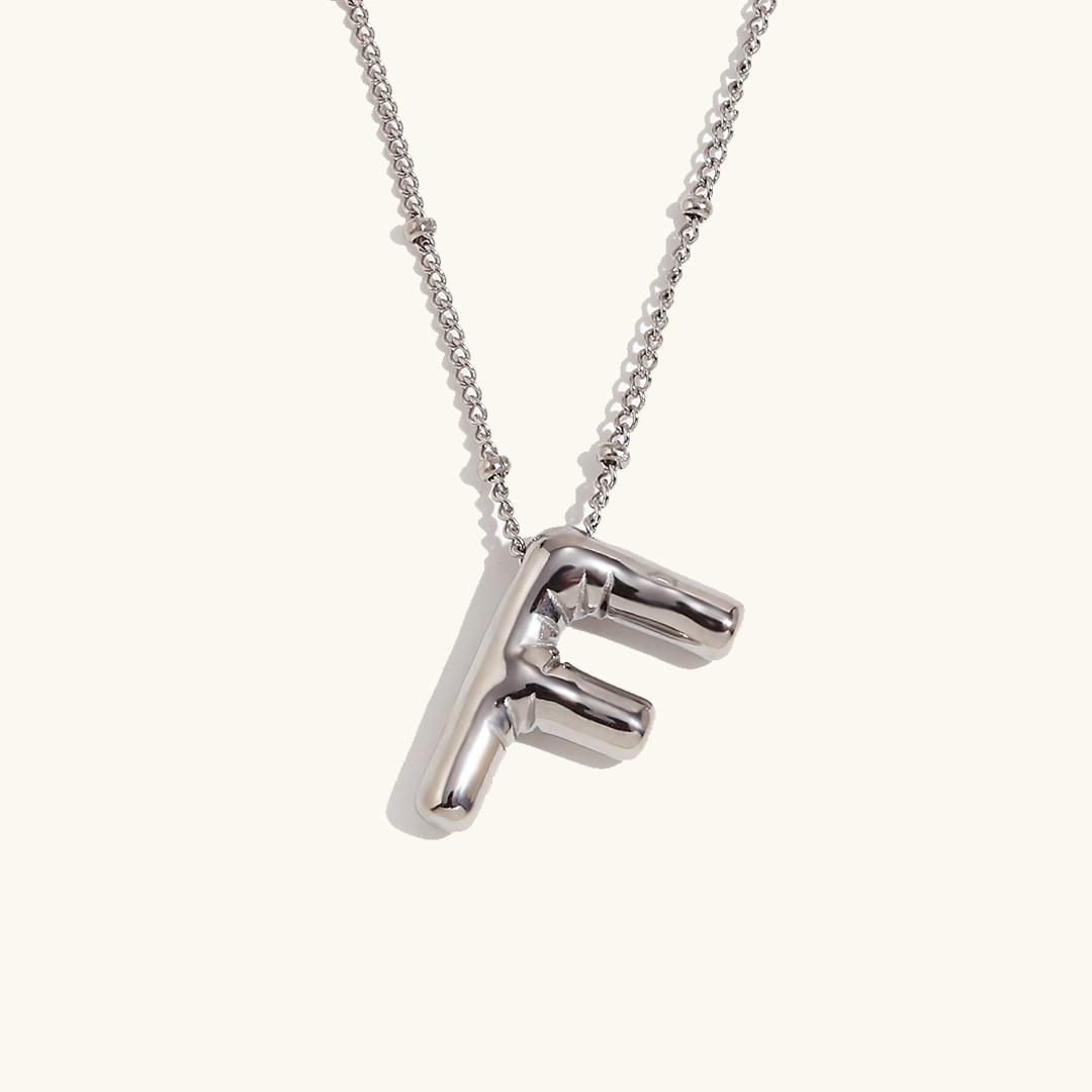 Personalized Gold Ball d'Or Initial Necklace