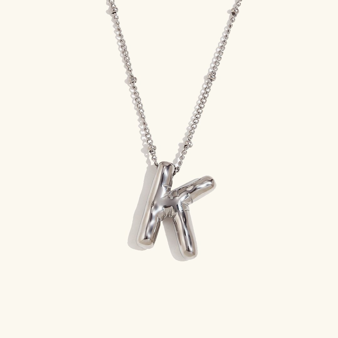 Personalized Gold Ball d'Or Initial Necklace