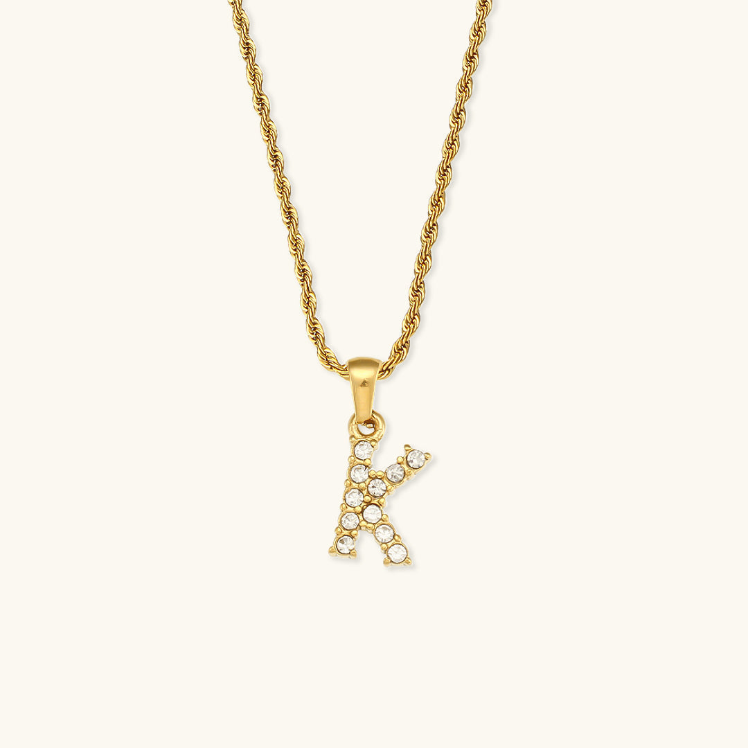 Maeve Personalized Diamond Letter Initial Necklace