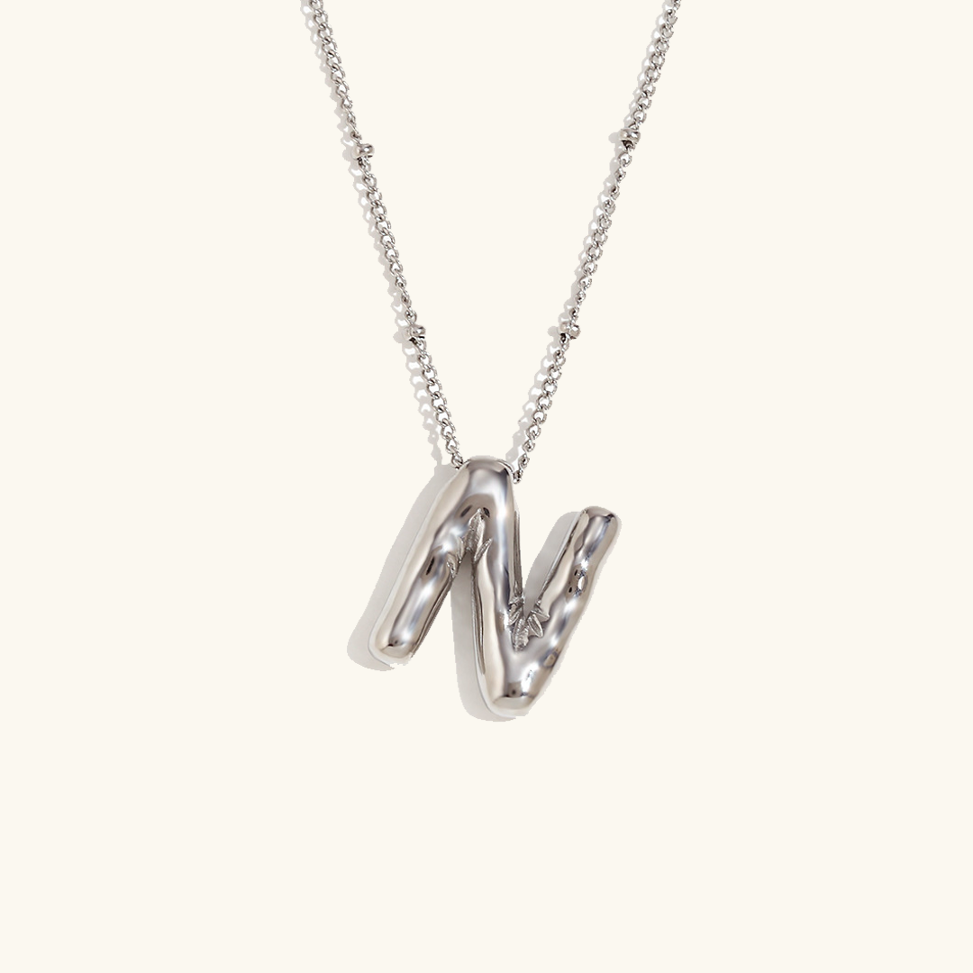 Personalized Gold Ball d'Or Initial Necklace