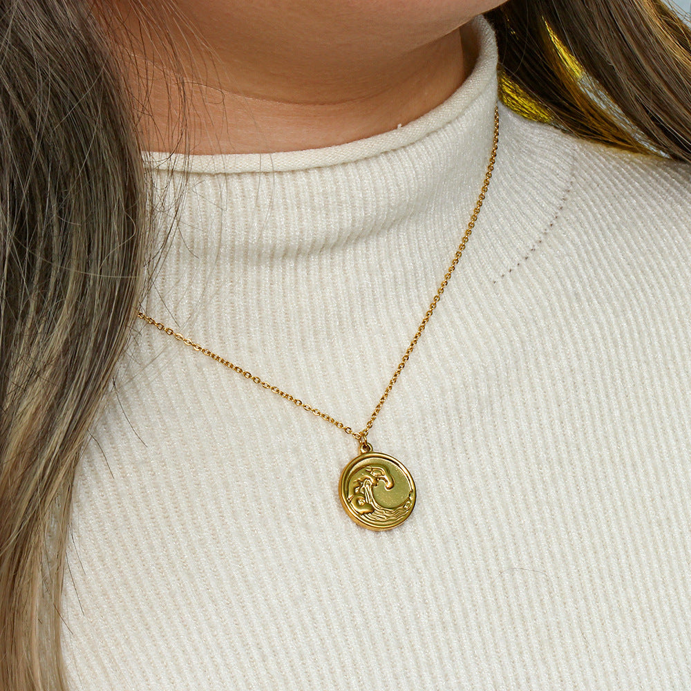 Elegant Ocean Pendant Delilah Necklace