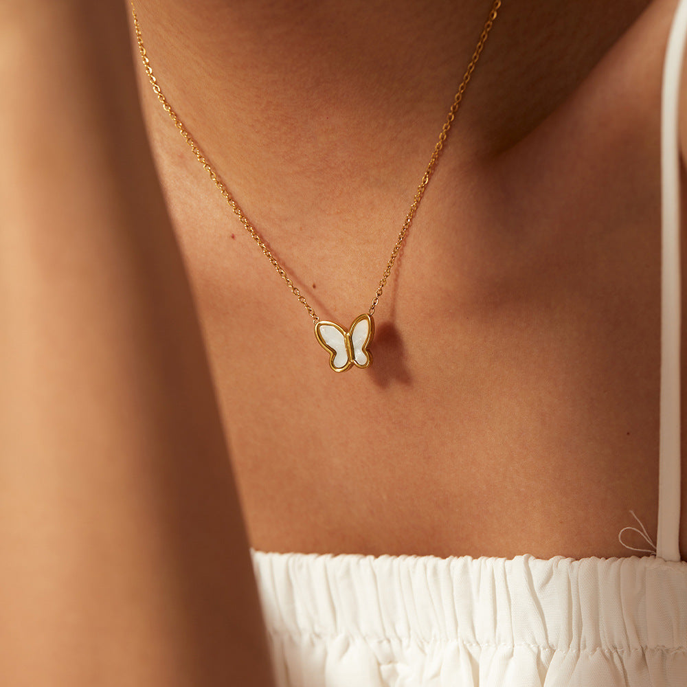 Butterfly Mother-of-Pearl Necklace