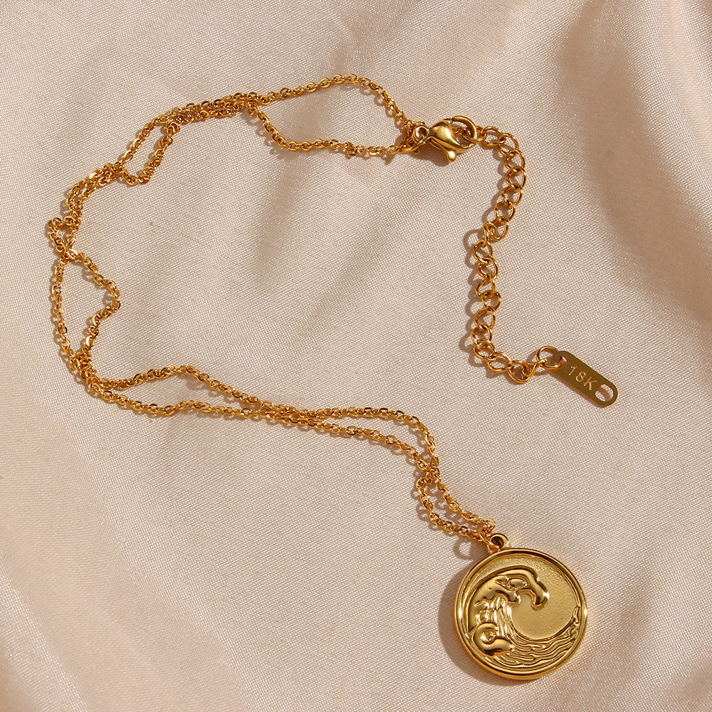 Elegant Ocean Pendant Delilah Necklace