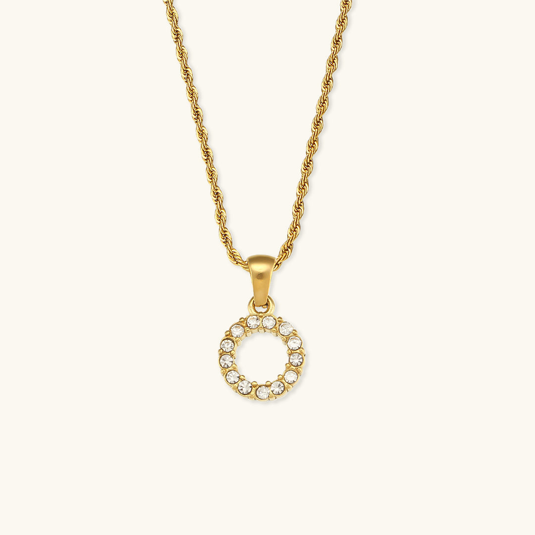 Maeve Personalized Diamond Letter Initial Necklace