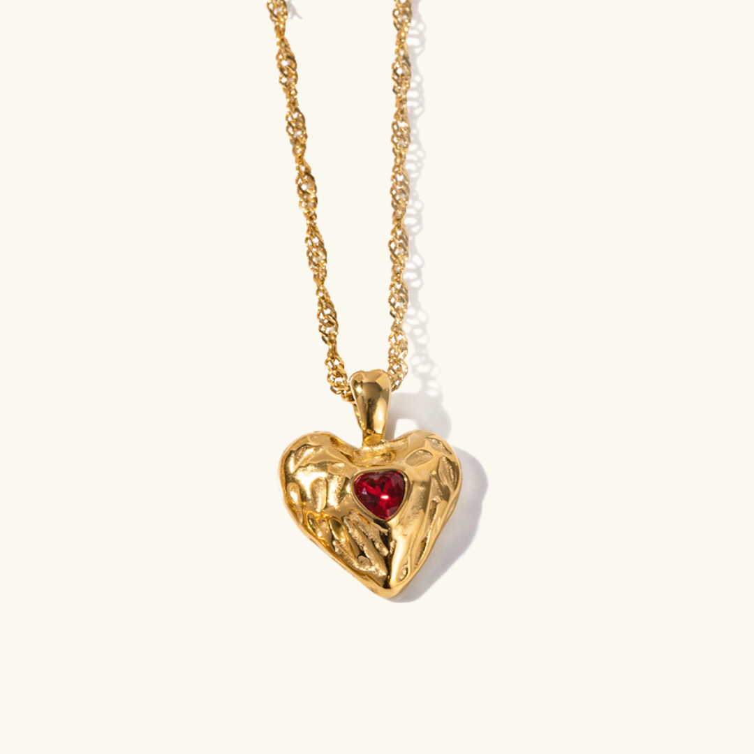 Vesper Elegant Gold Heart Necklace