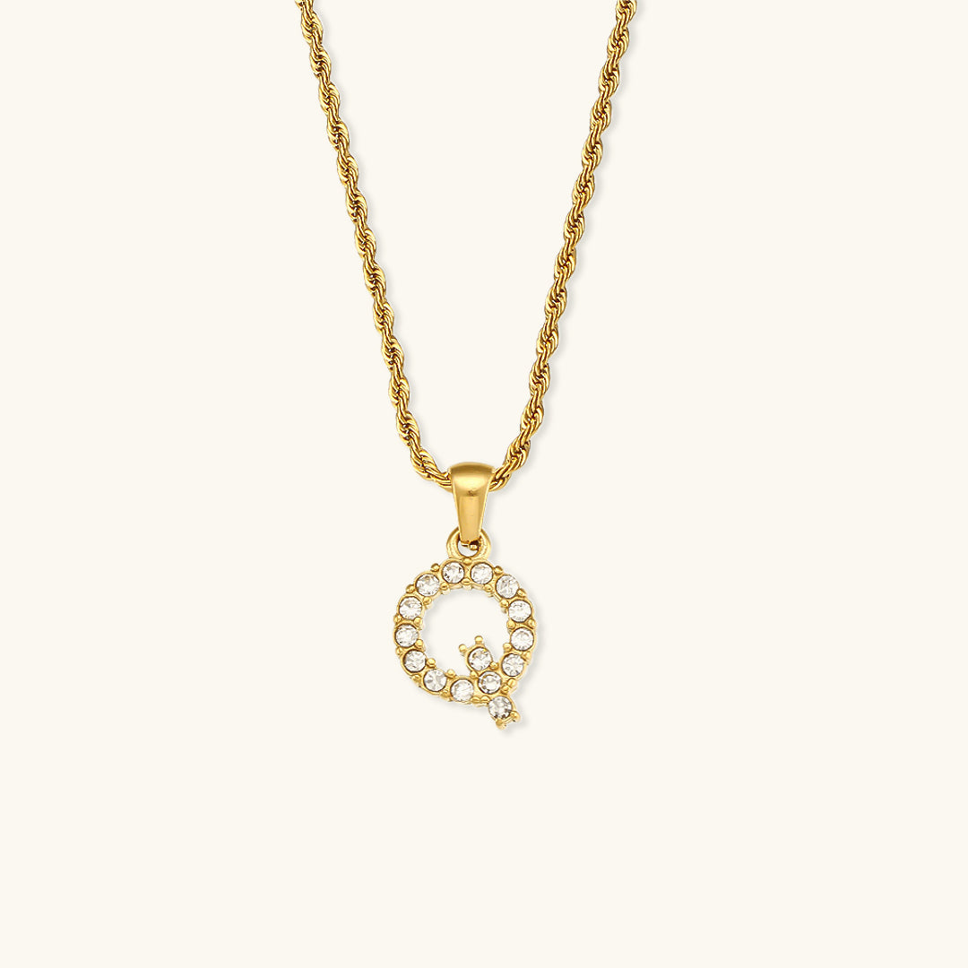 Maeve Personalized Diamond Letter Initial Necklace