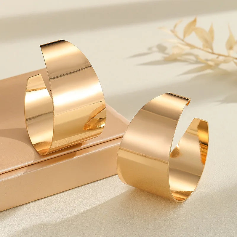 Bold Hollow Hoop Earrings