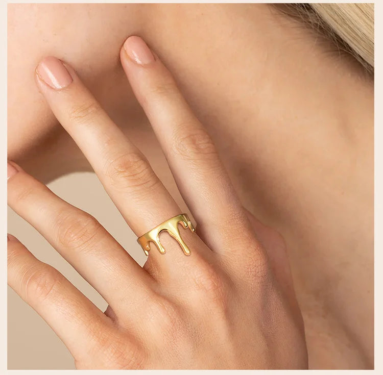Dripping & Pouring Statement Ring