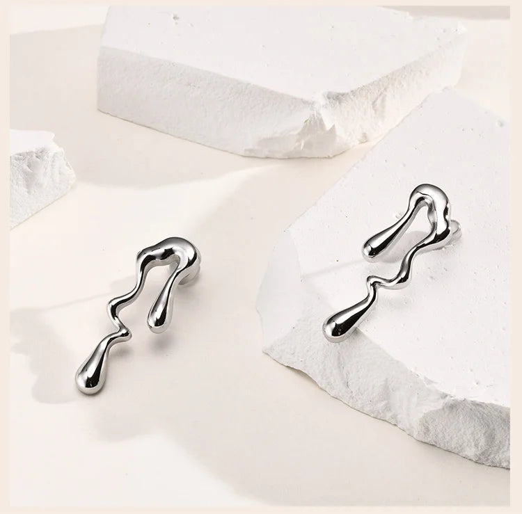 Melting Liquid Statement Earrings