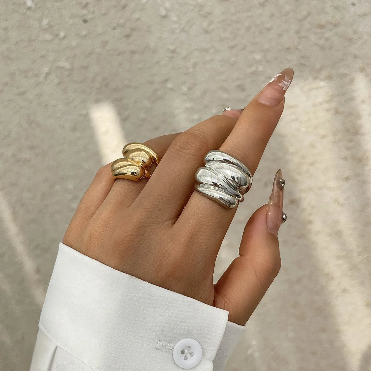Irregular Pearl Statement Ring