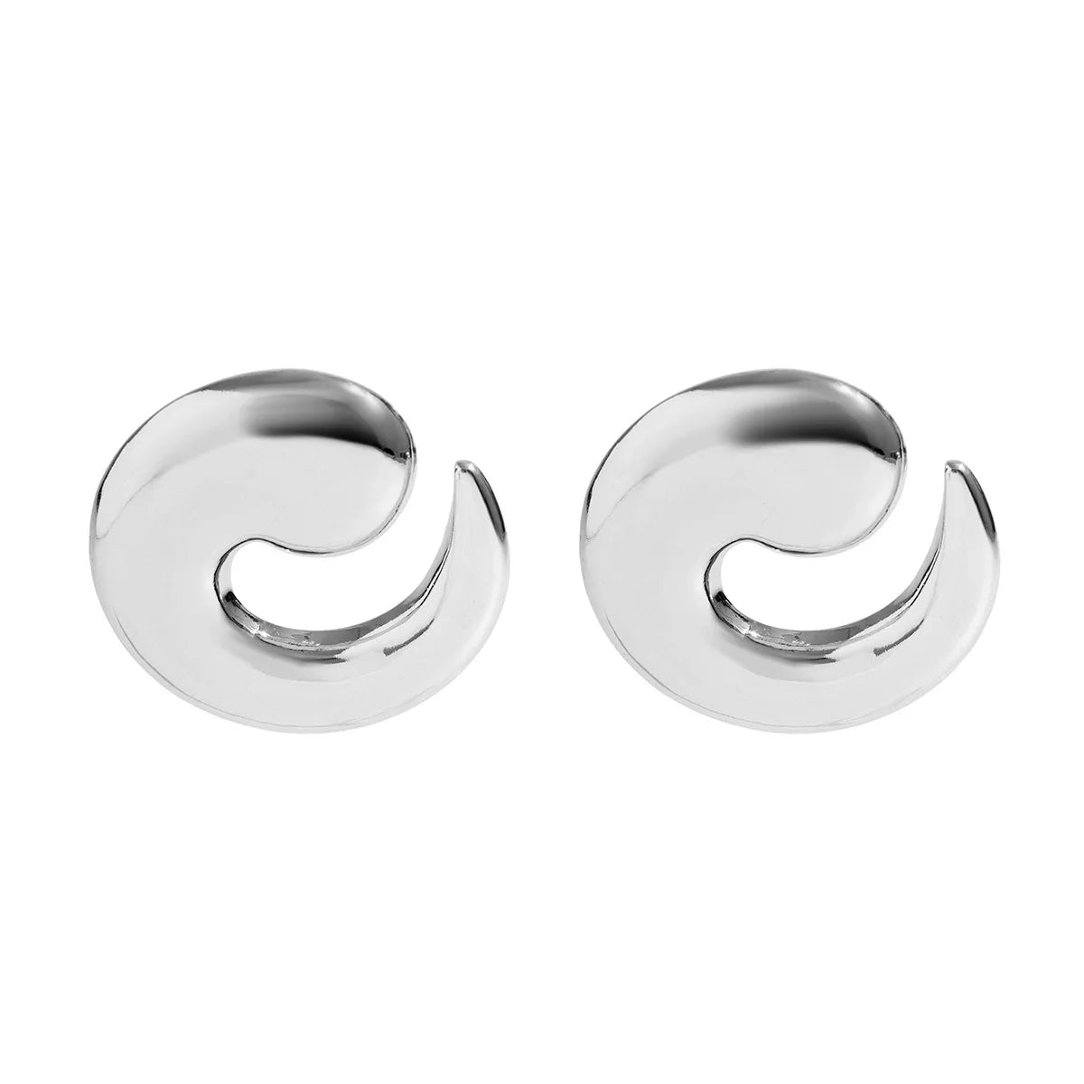 Vintage Geometric Metal Stud Earrings