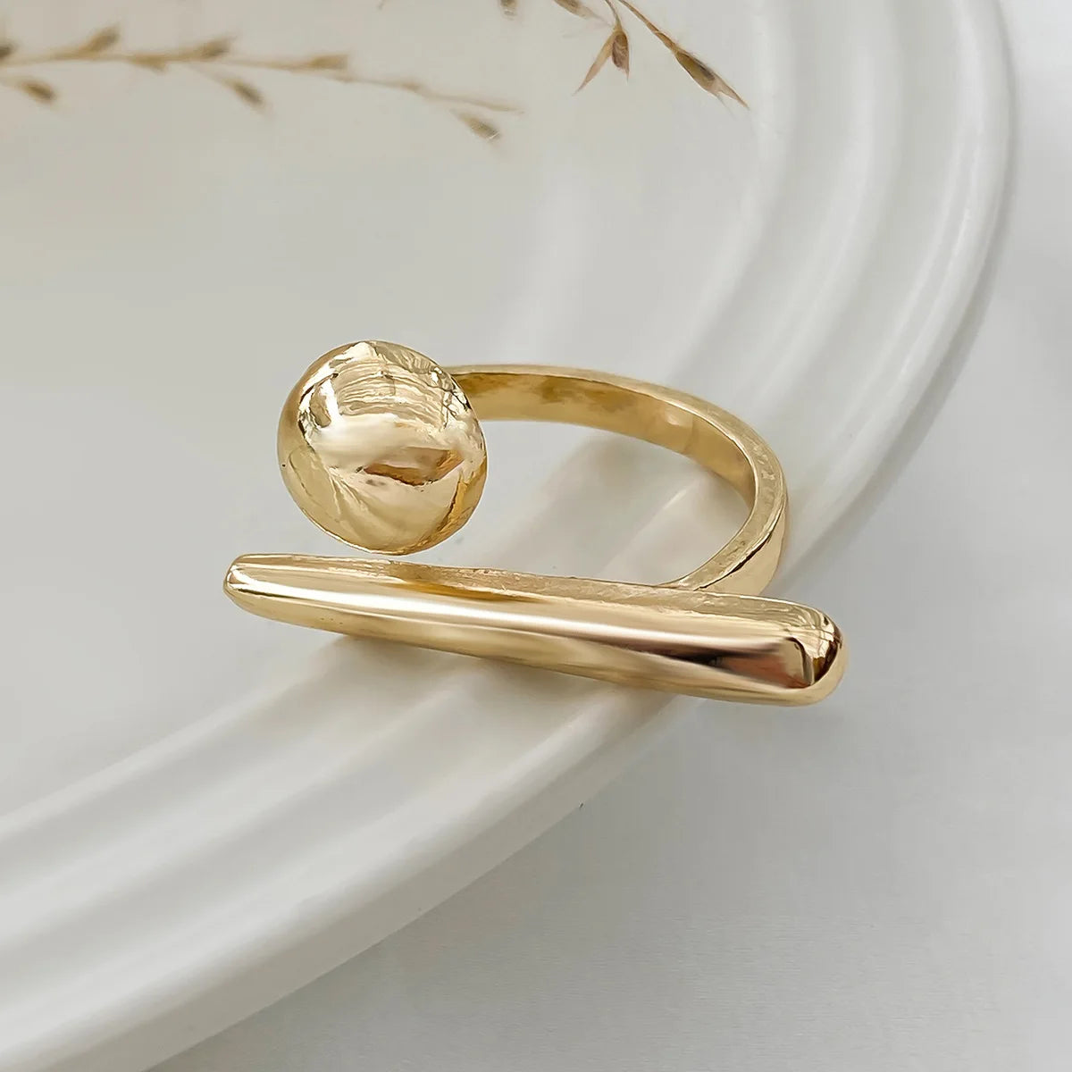 Minimalist Geometric Knuckle Ring