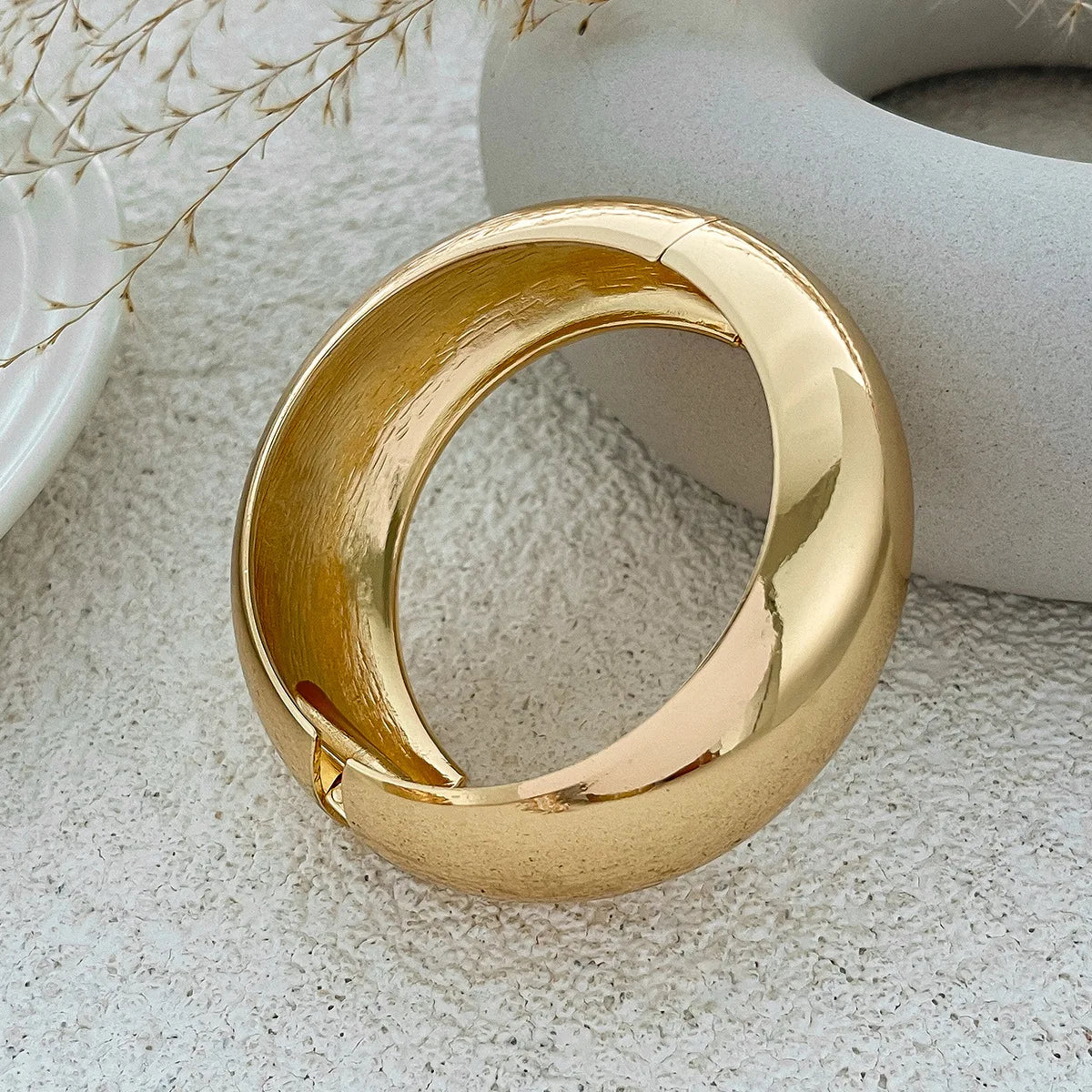 Exaggerated Geometric Wide Cuff Bangles