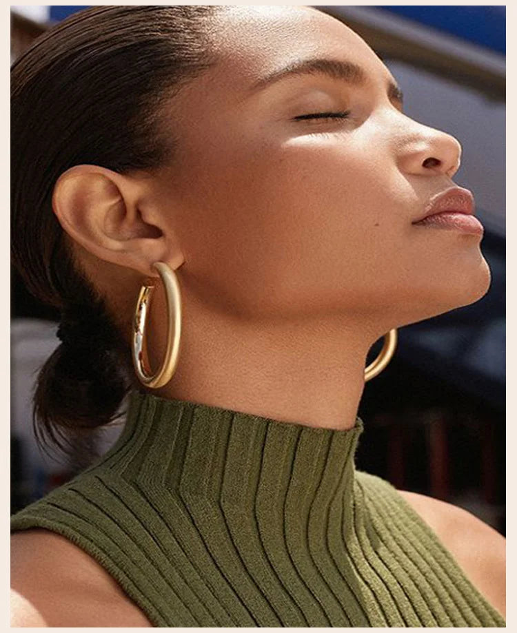 Semi Open Hoop Earrings