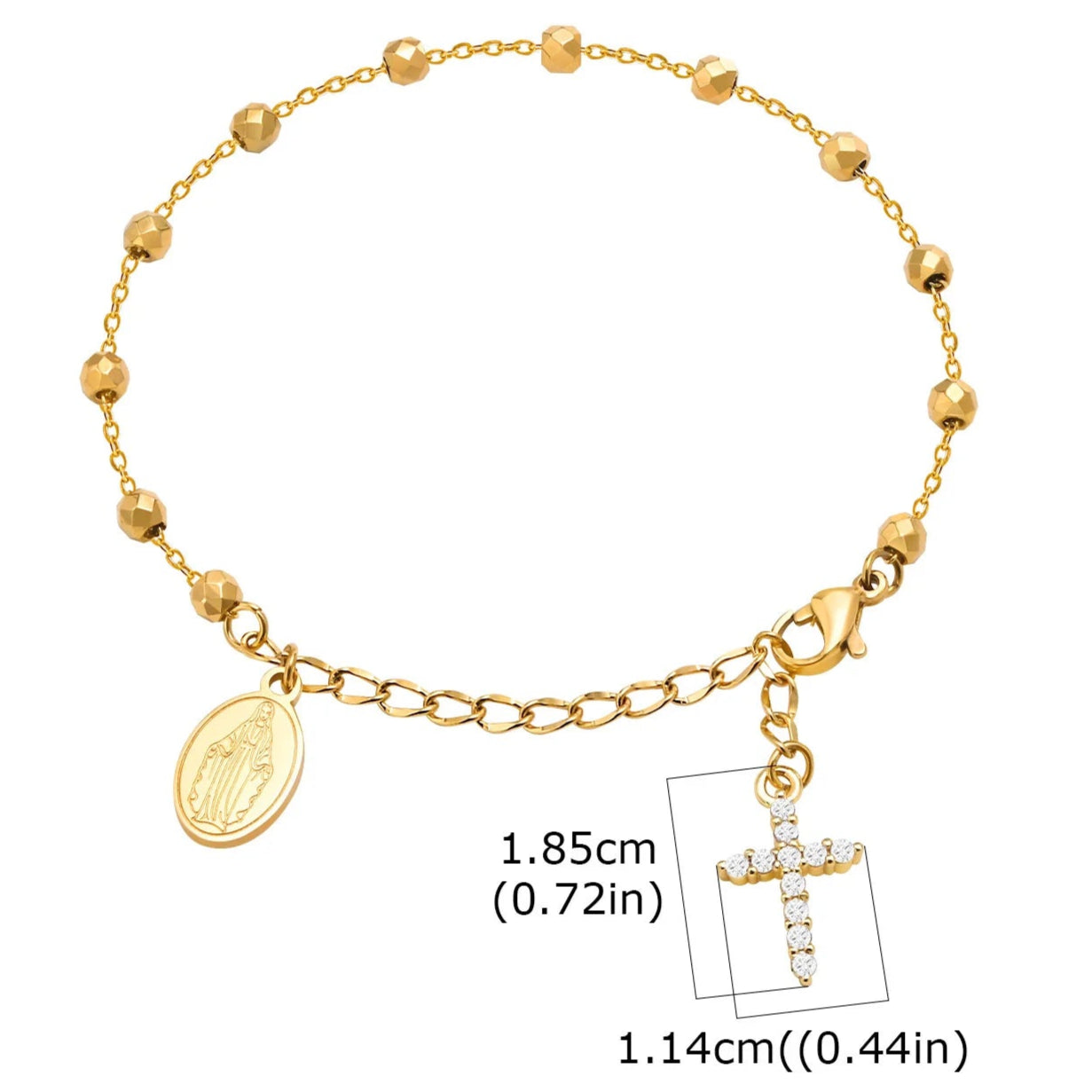 Cross Rosary Bracelet