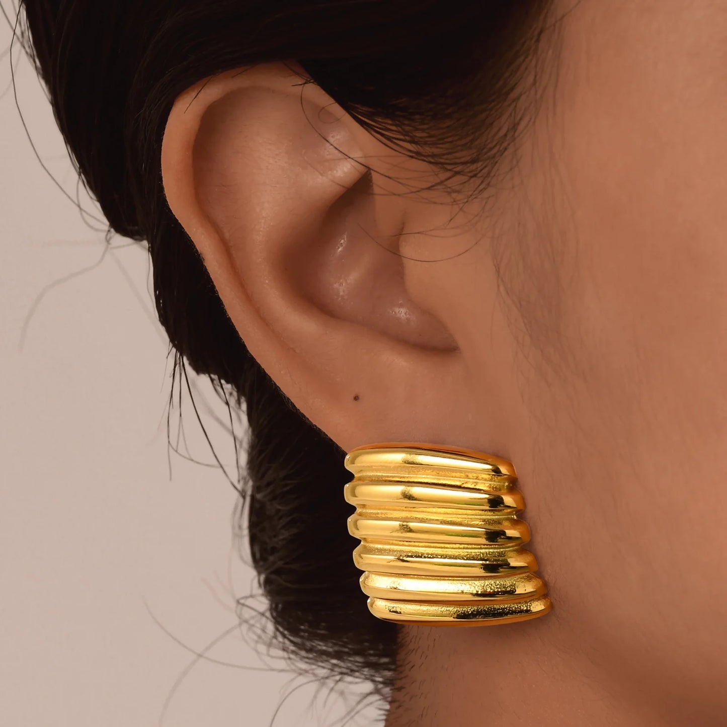 Statement Chunk Stud Earrings