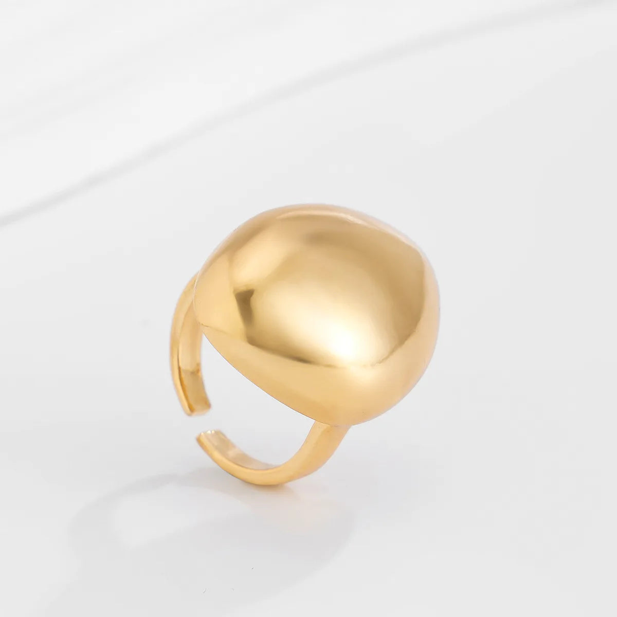 Bold Geometric Water Drop Open Ring