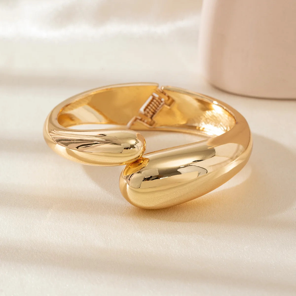 Sculpted Water Drop Cuff Bangle