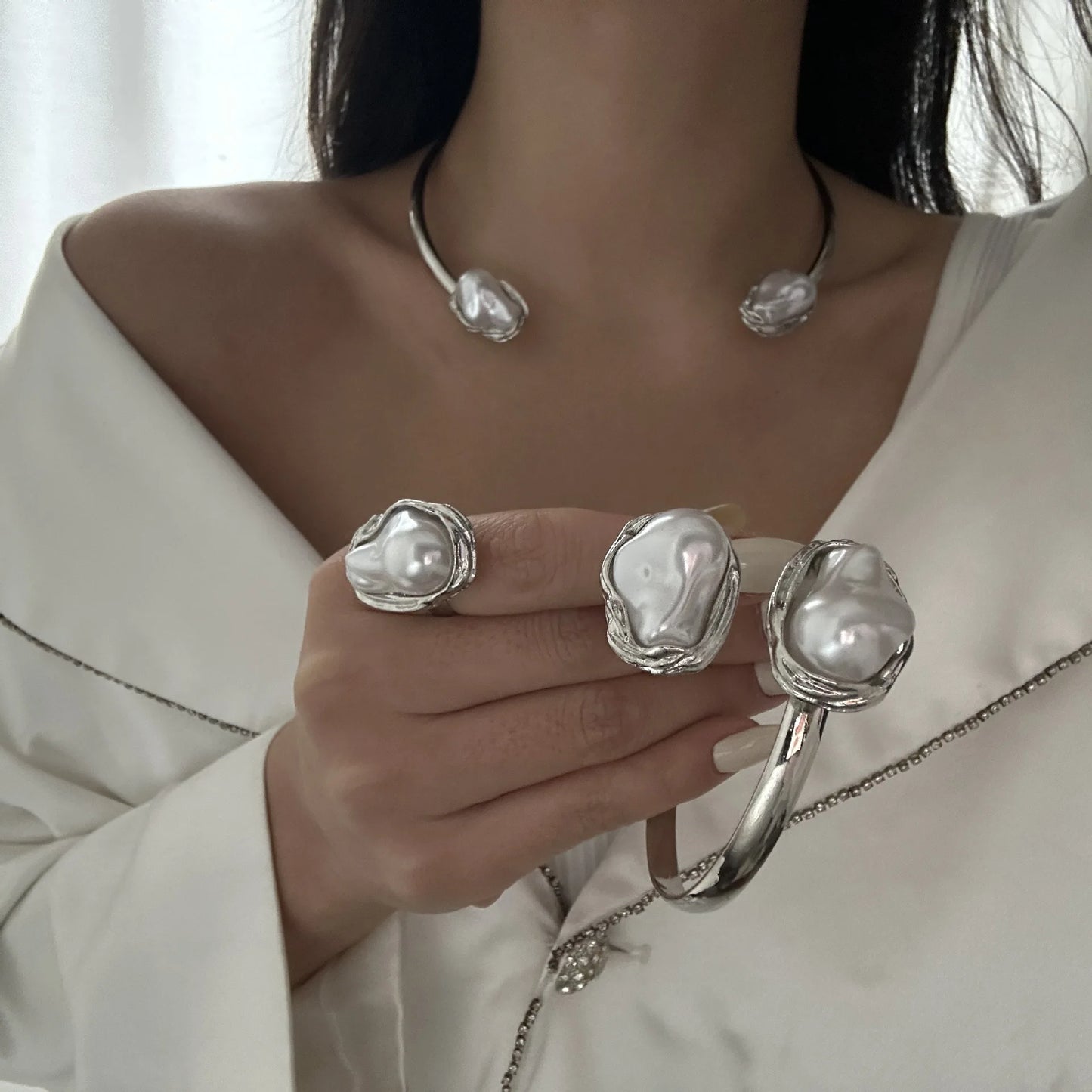 Baroque Pearl Jewelry Set