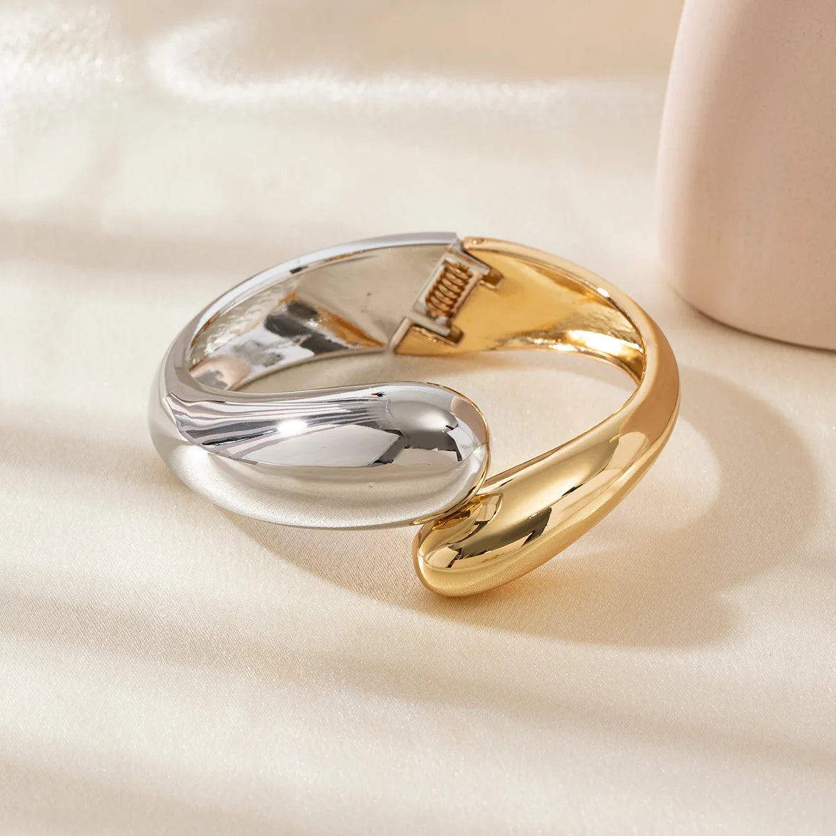 Sculpted Water Drop Cuff Bangle