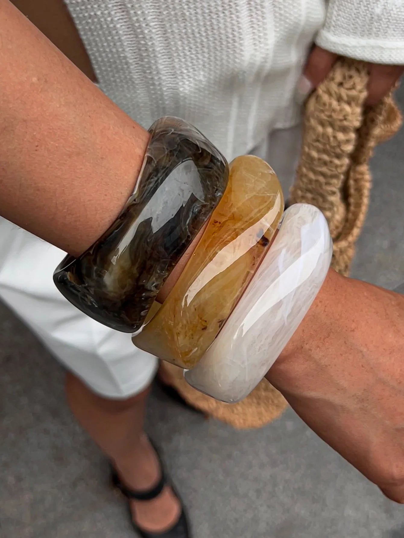 Bold Resin Acrylic Wide Bangle