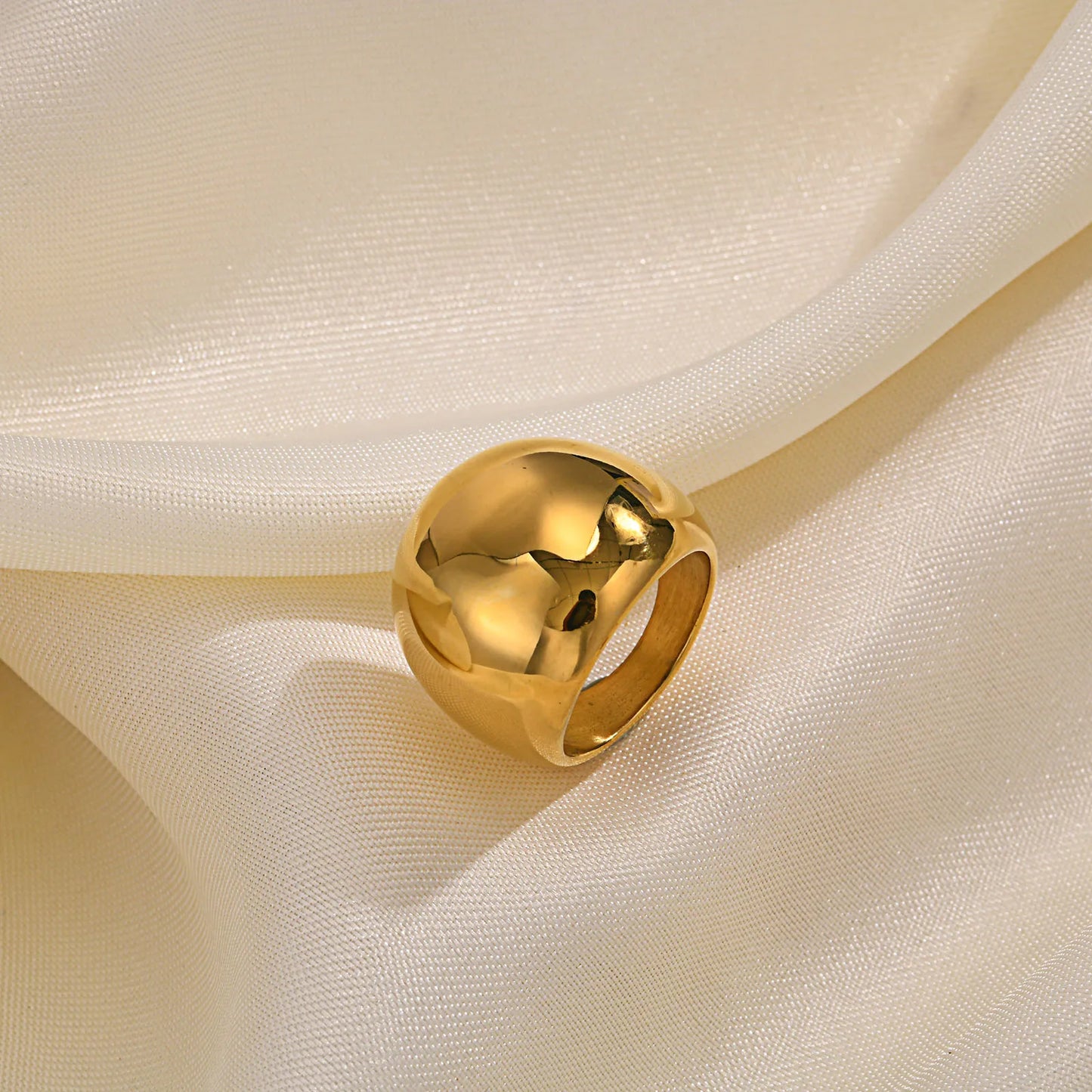 Smooth Surface Chunky Dome Ring