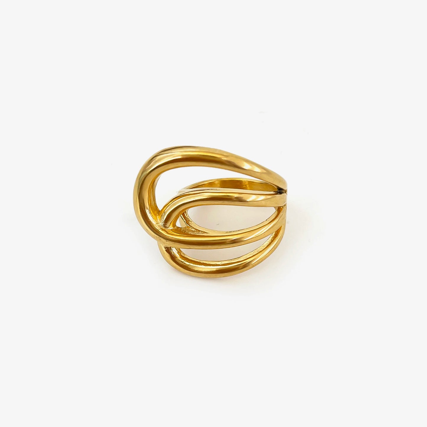 Modern Sculptural Hollow Ring