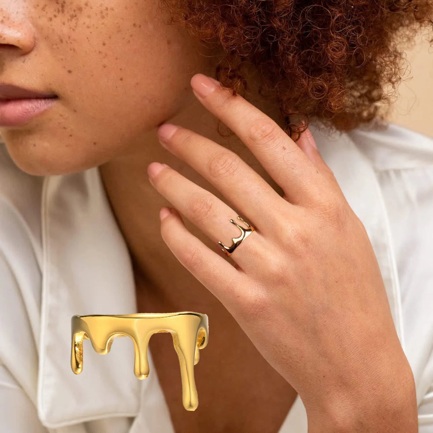 Dripping & Pouring Statement Ring