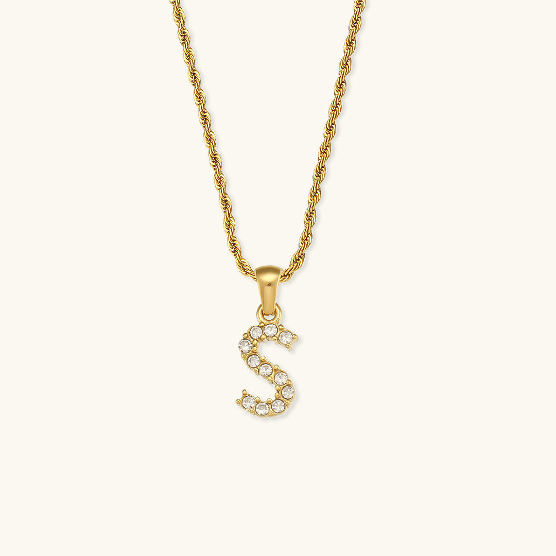 Maeve Personalized Diamond Letter Initial Necklace