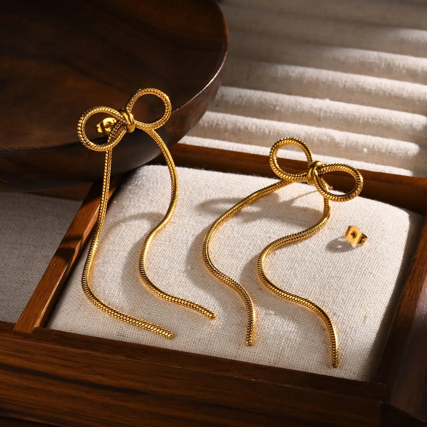 Bow Drop Dangle Earrings