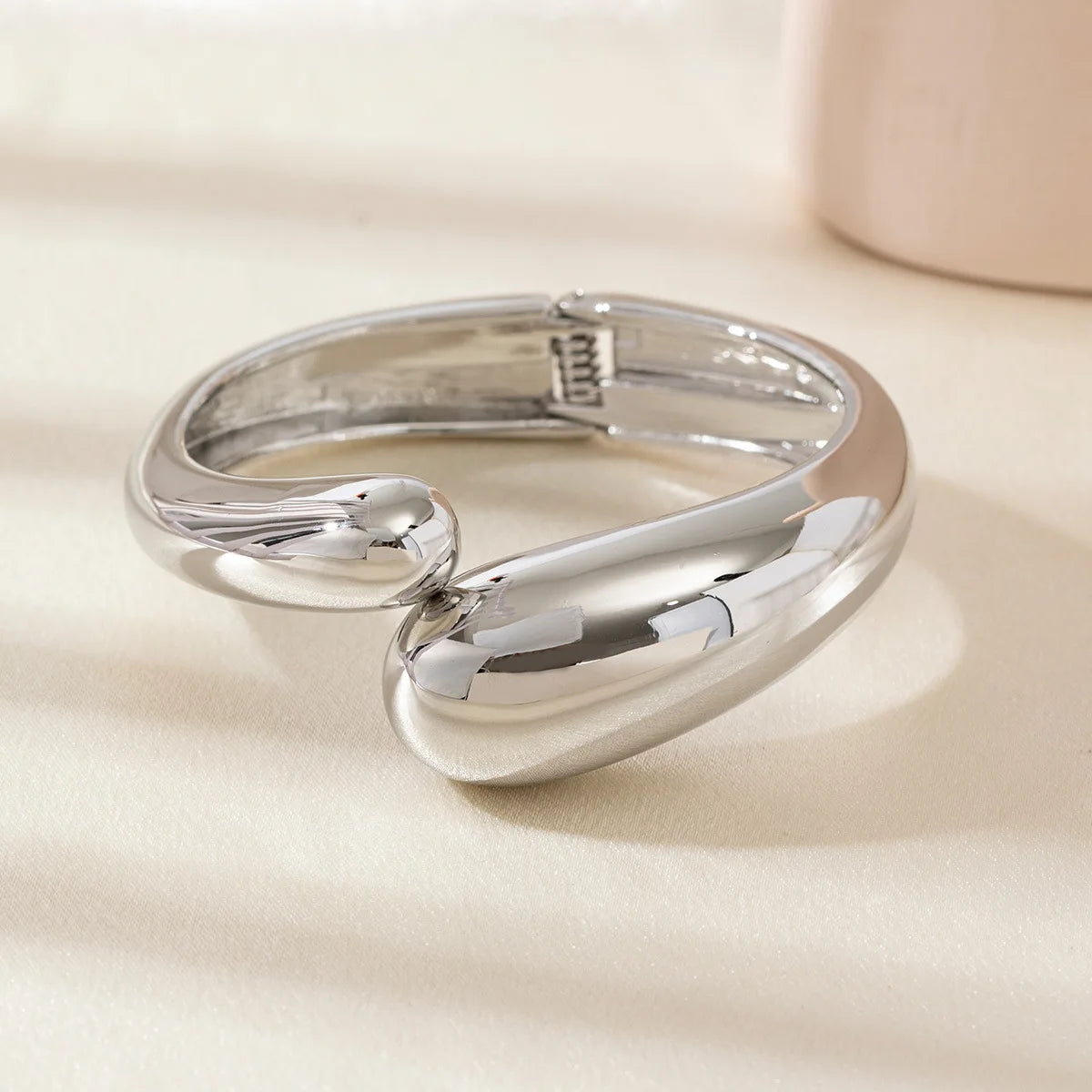 Sculpted Water Drop Cuff Bangle