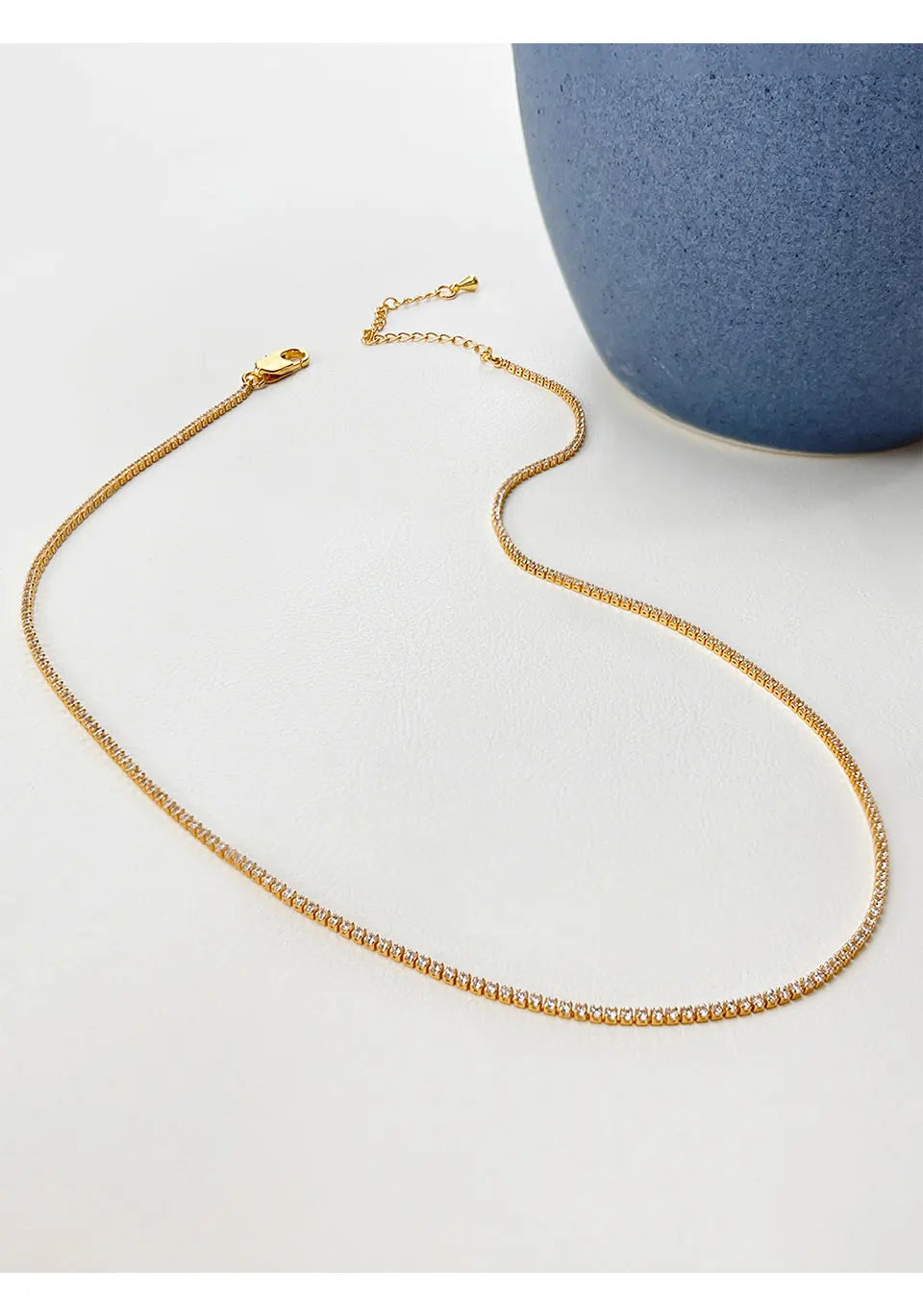 Elegant Zircon Tennis Chain Necklace