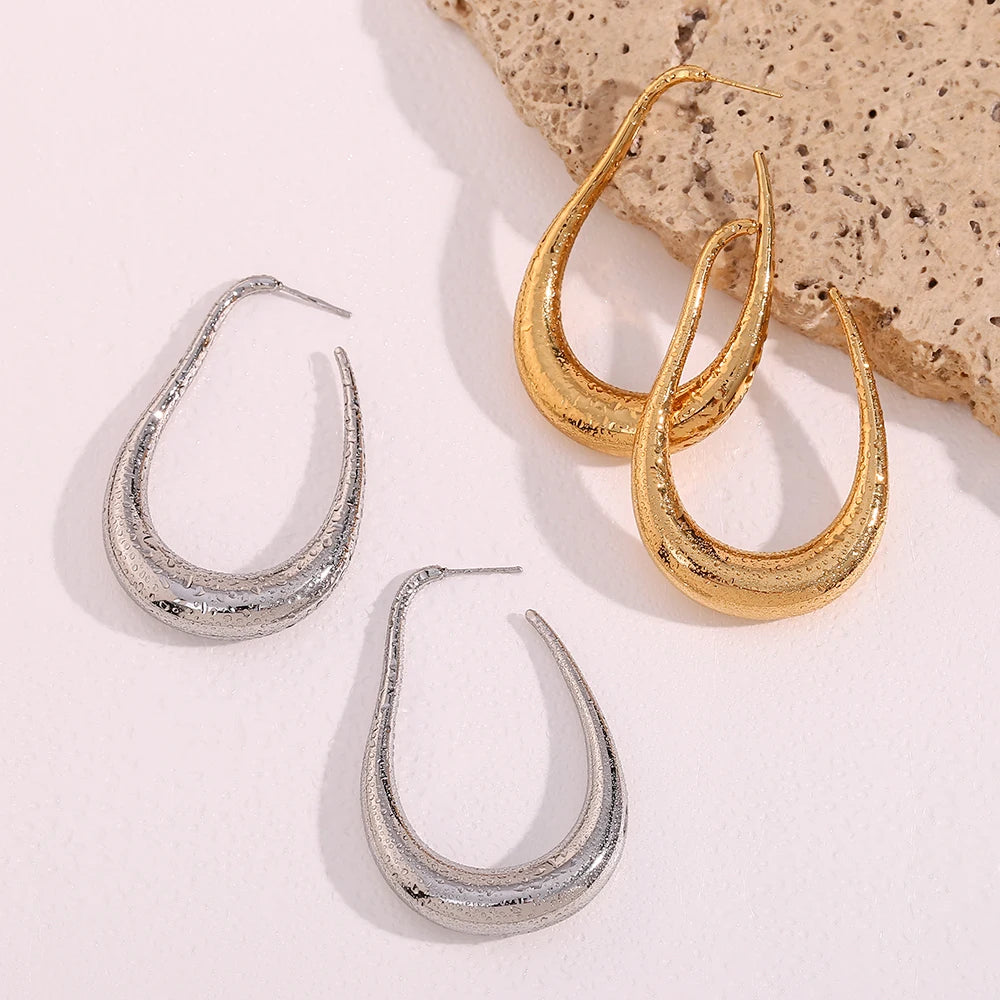 Large Geometric Hoop Earrings