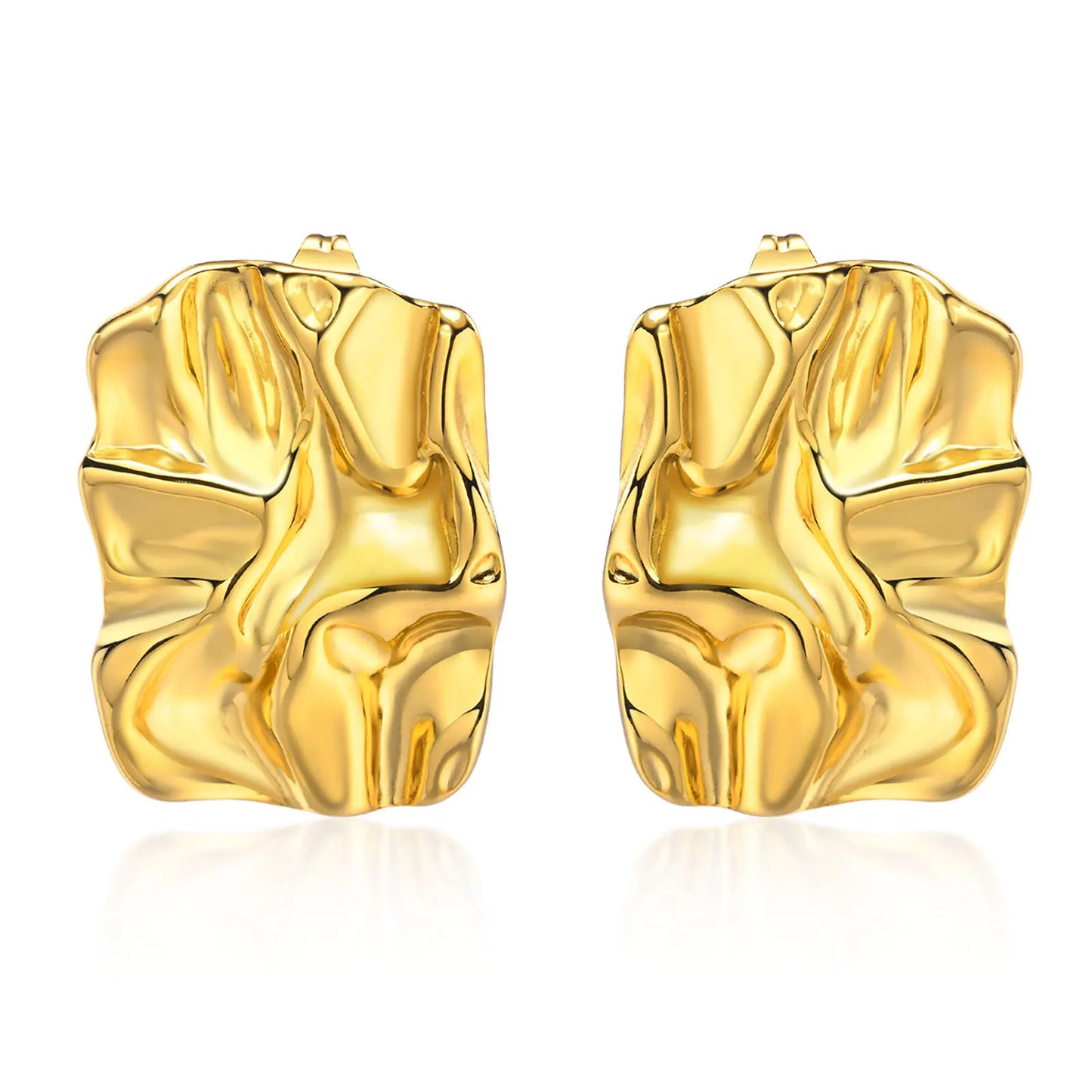Corrugated Drop Earrings