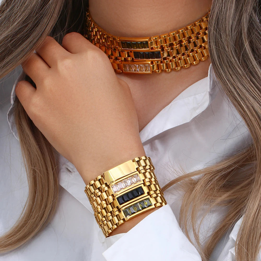 Elegant High-Resilience CZ Chain Bracelet