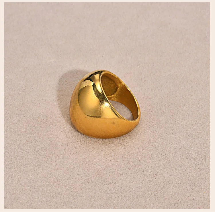 Smooth Surface Chunky Dome Ring