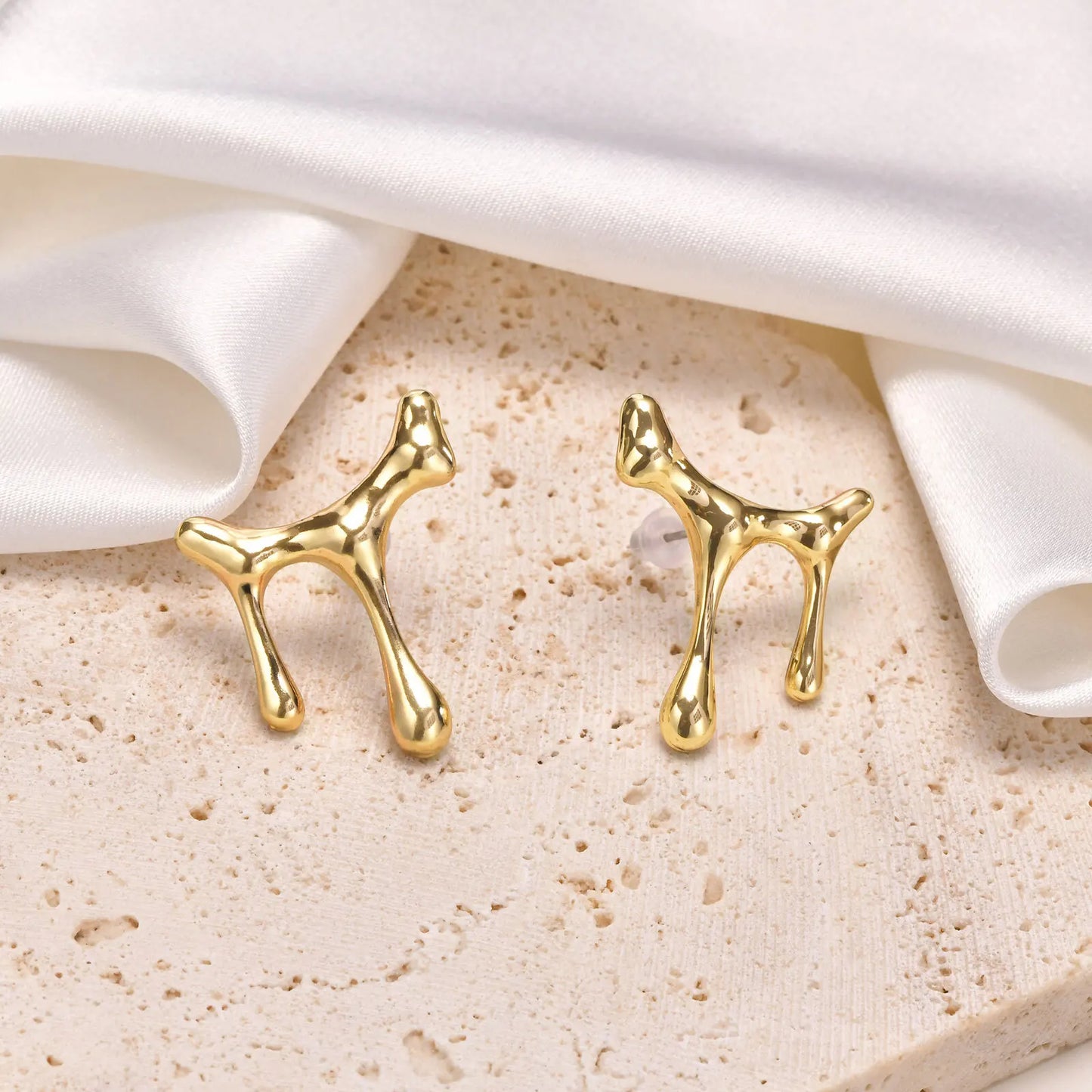 Liquid Drip Stud Earrings
