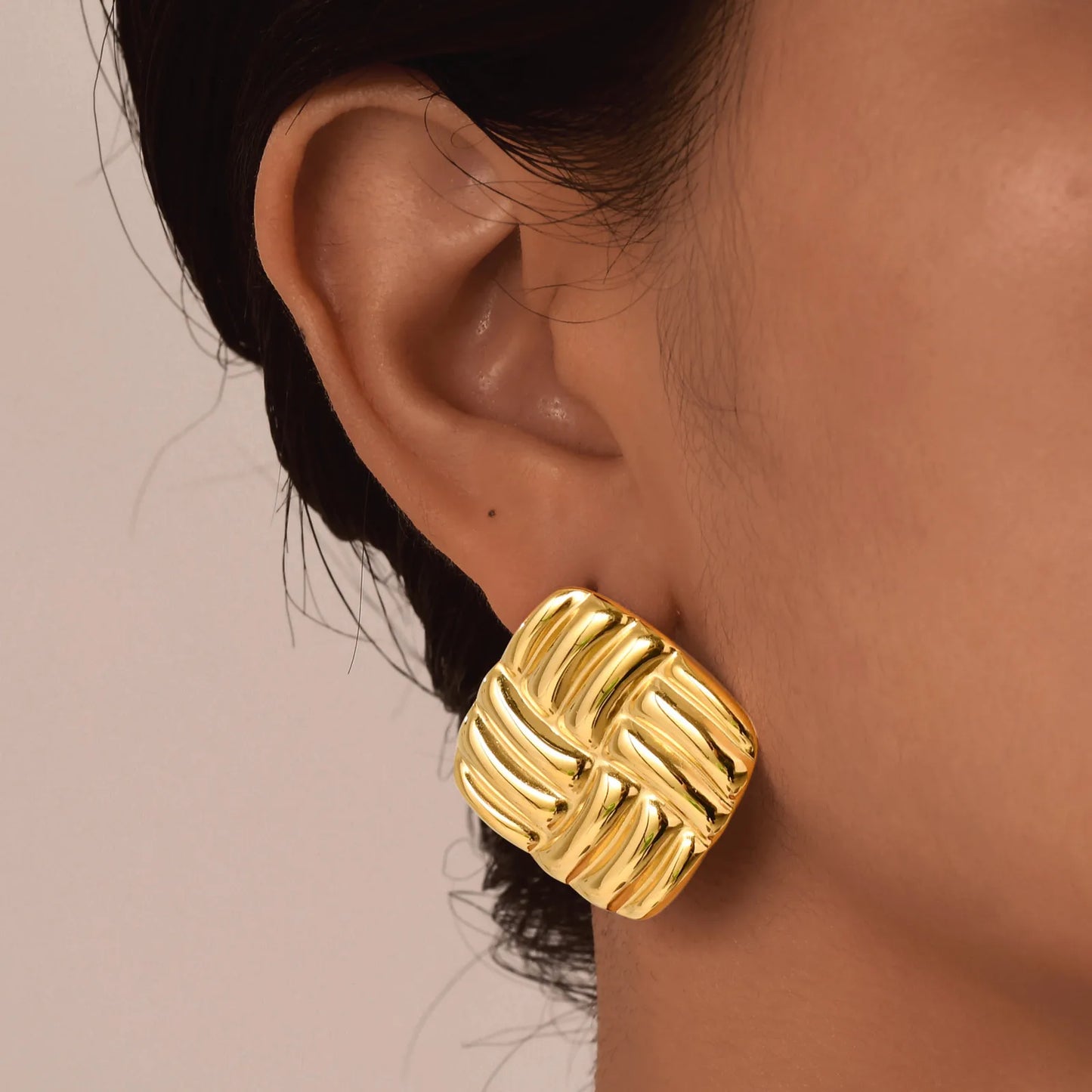 Statement Chunk Stud Earrings
