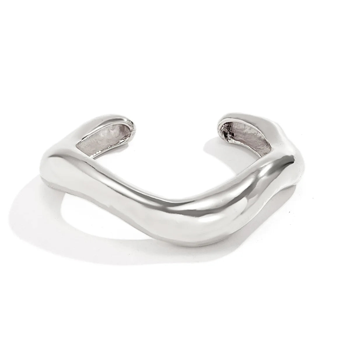 Bold Sculptural Open Cuff Bangle