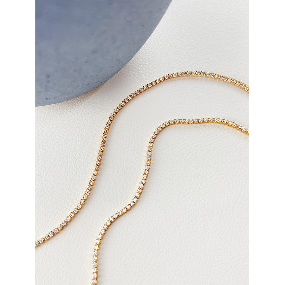 Elegant Zircon Tennis Chain Necklace