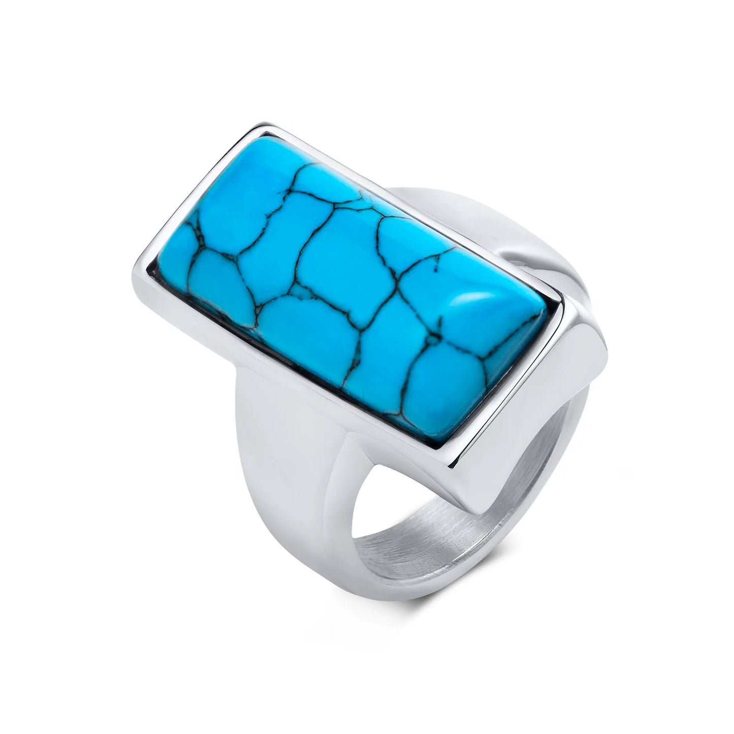 Turquoise Nature Stone Statement Ring