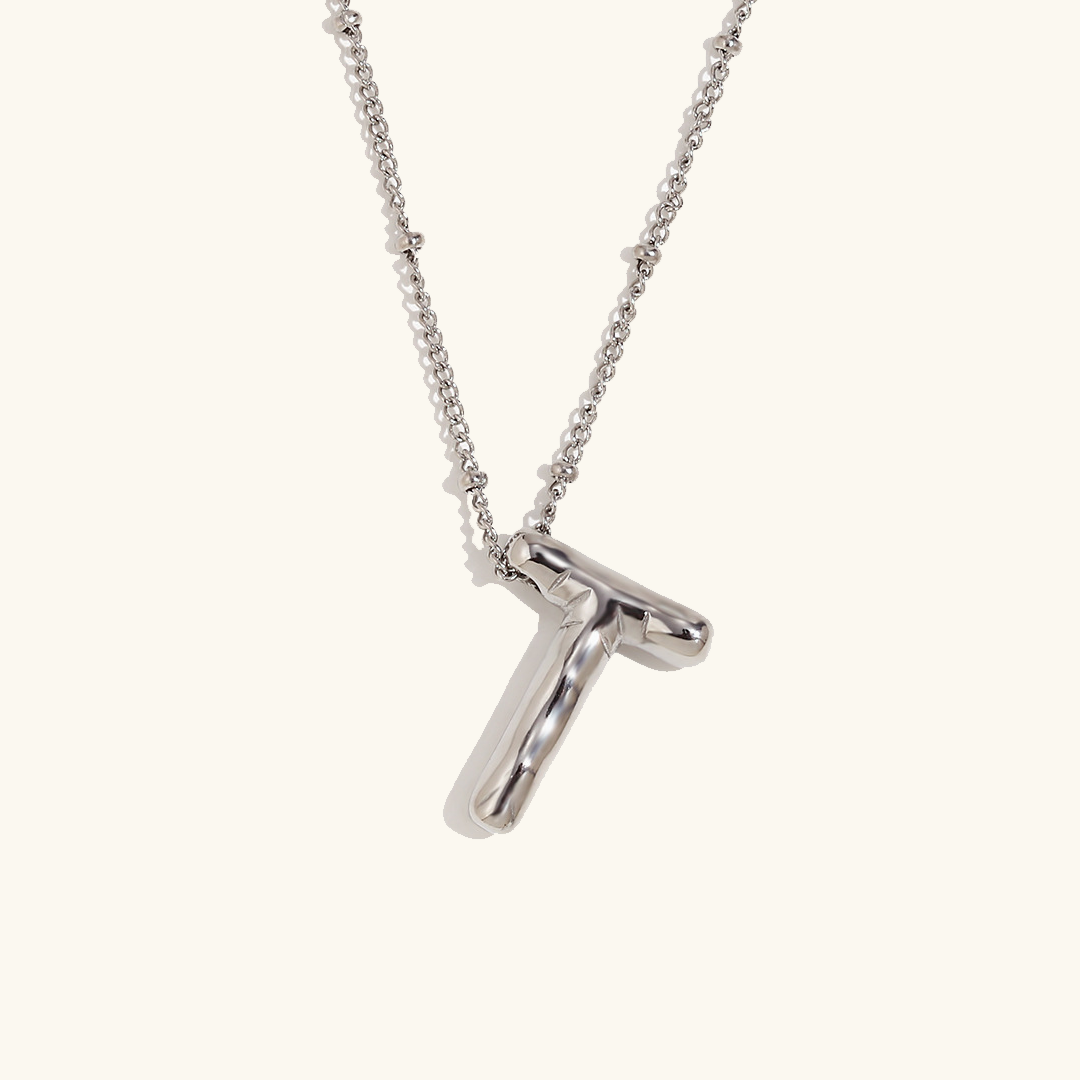 Personalized Gold Ball d'Or Initial Necklace