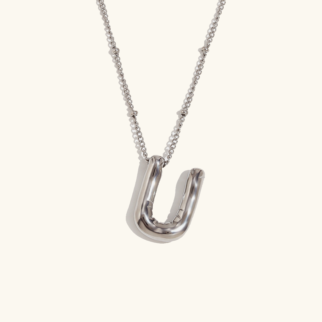 Personalized Gold Ball d'Or Initial Necklace