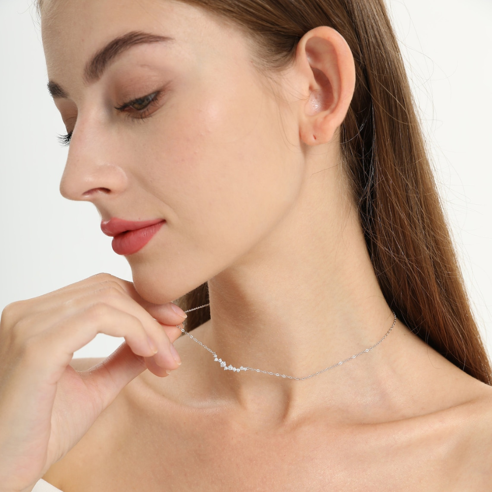 Diamond Smile Delicate Sparkling Diamond Necklace