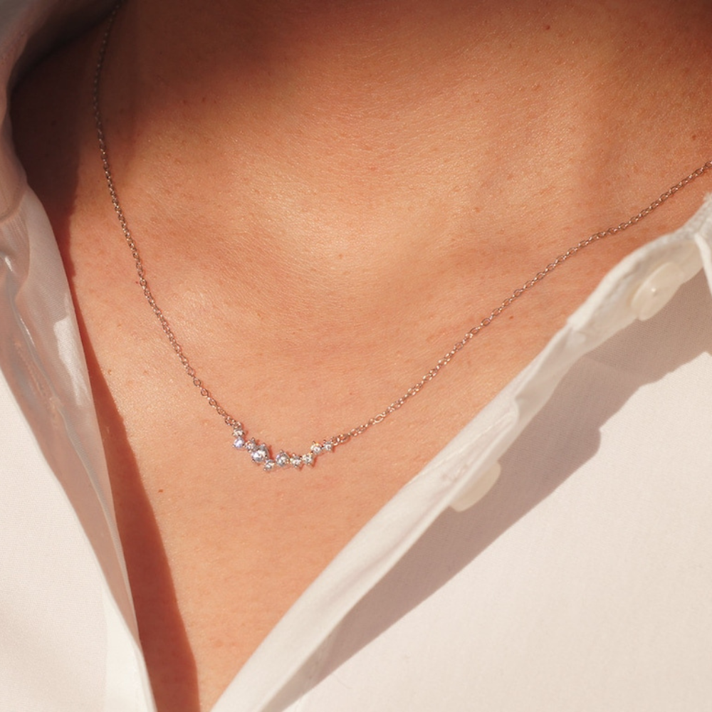 Diamond Smile Delicate Sparkling Diamond Necklace